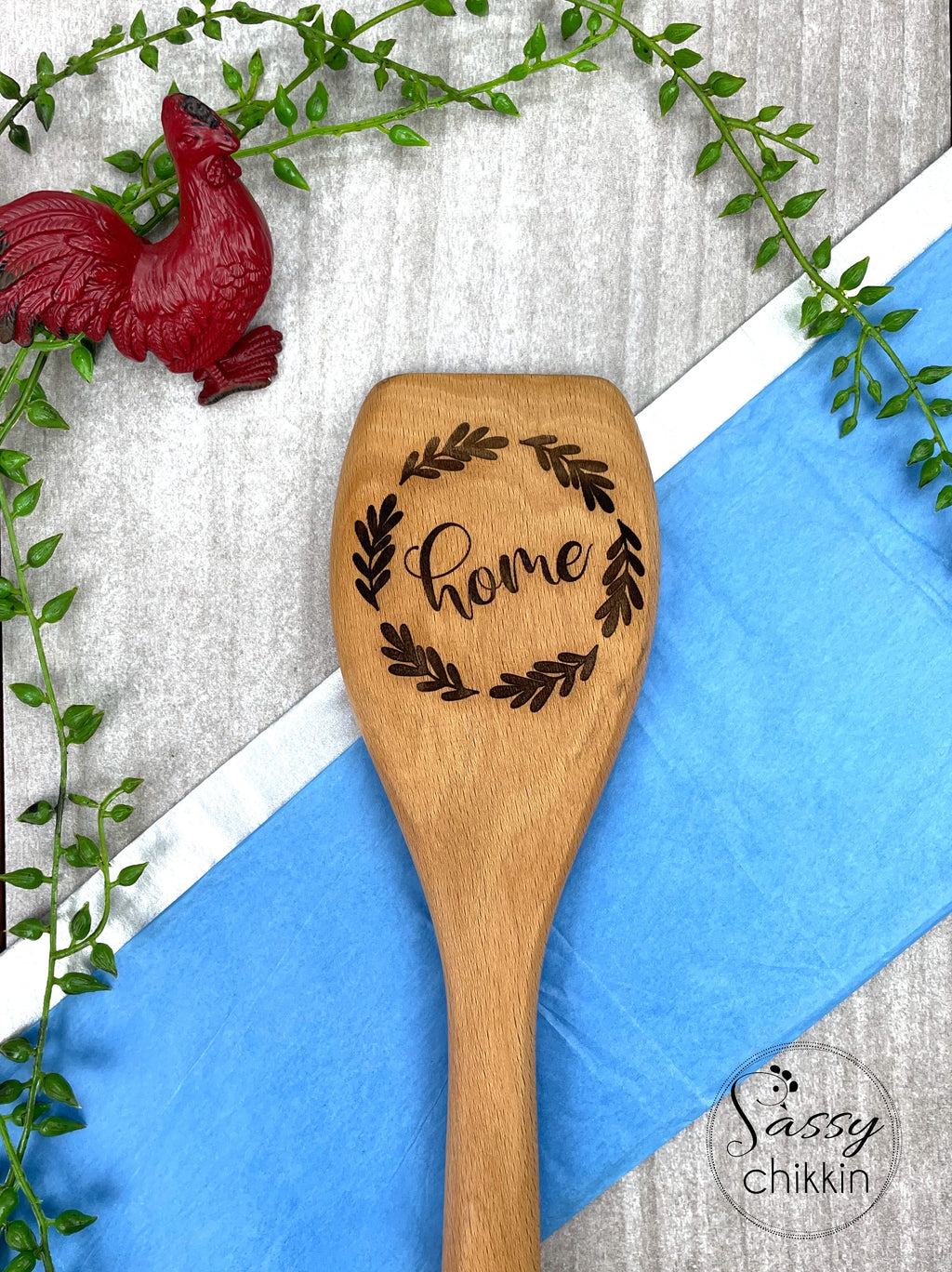Home Wreath Wooden Spoon, Housewarming Gift, Kitchen Utensil image 2