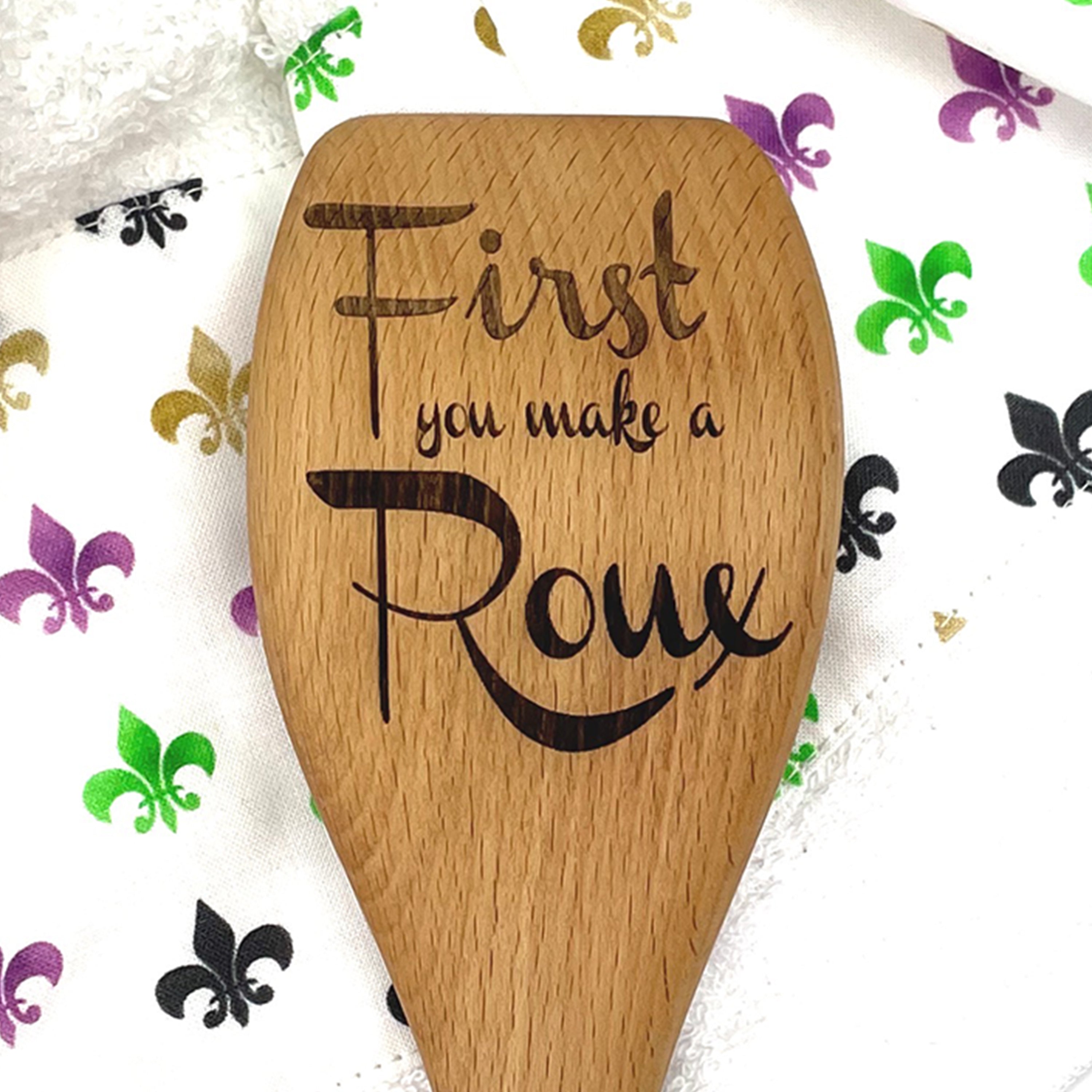 First You Make a Roux Gumbo Spoon, Cajun Cooking Roux Spoon, New Orleans image 2