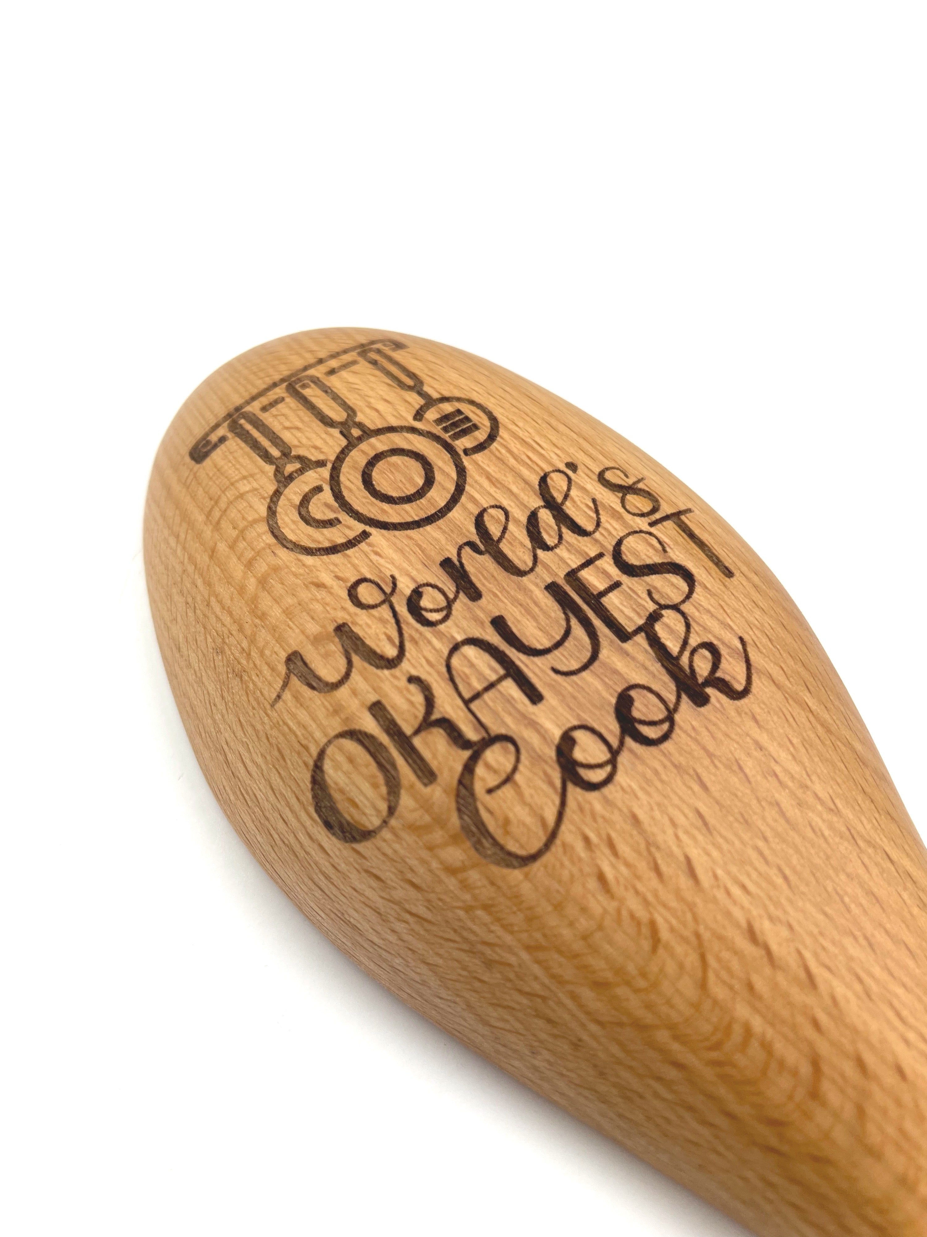 World's Okayest Cook Wooden Spoon, Funny Cooking Gift, Snarky Sarcastic Gift image 5