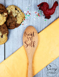 Treat Yo Self funny birthday gift spoon for indulgent baking image 0