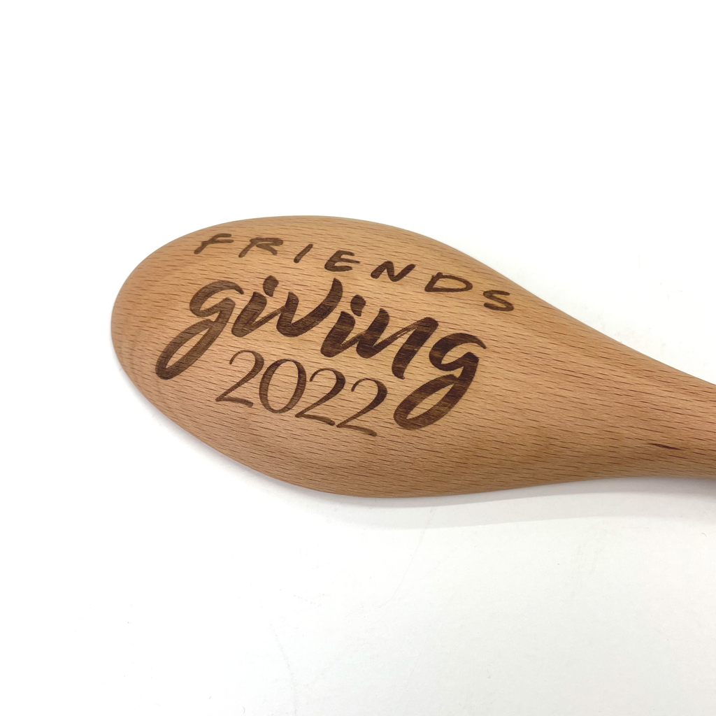 Friendsgiving Friends Wooden Spoon, Thanksgiving host gift image 2