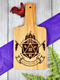 Personalized Dungeons & Dragons Cutting Board, DnD Dice Bread Board, Nerdy Gift image 0