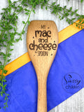 My Mac and Cheese Spoon, Macaroni & Cheese Wooden Spoon for College Students image 0