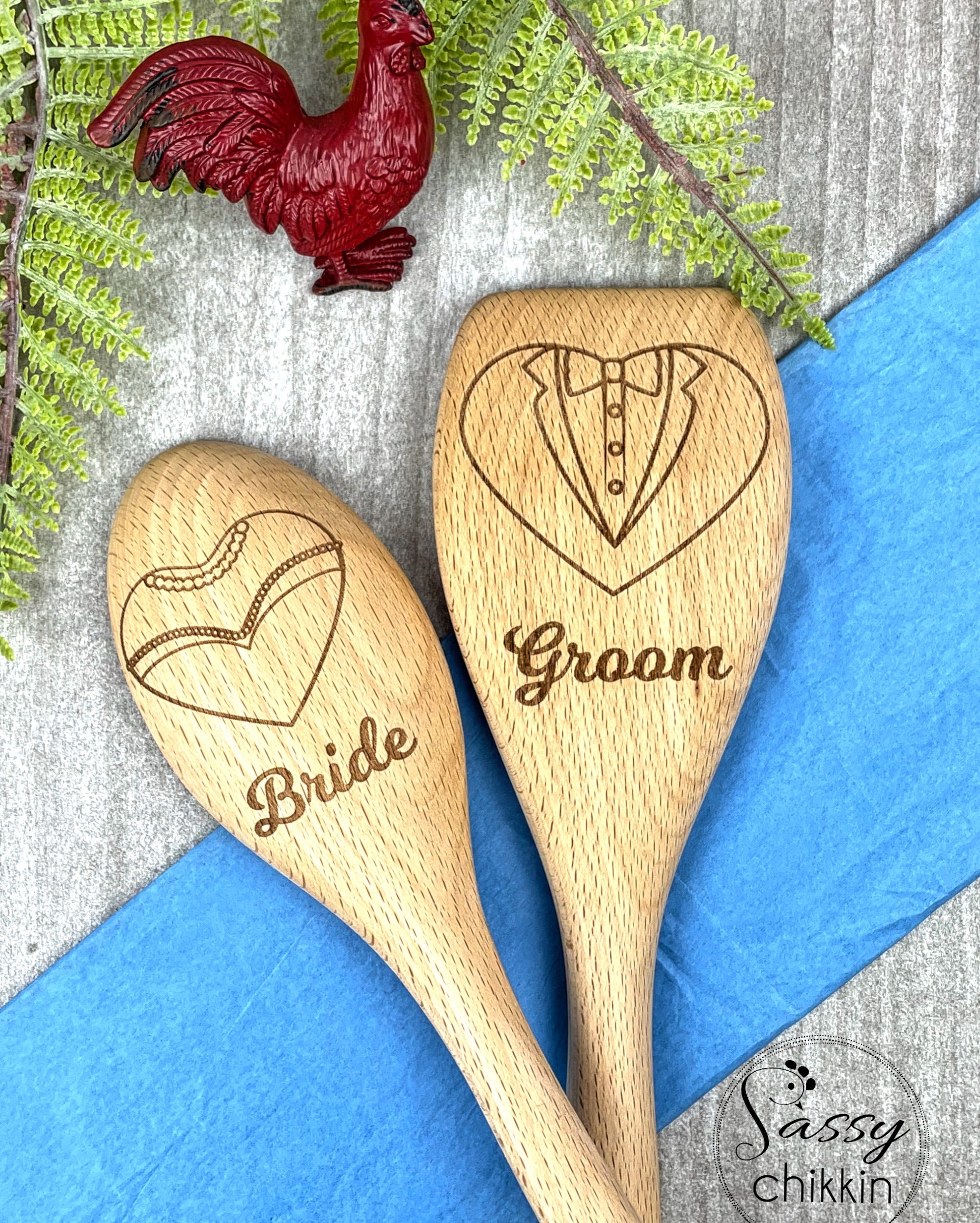 Personalized Bride and Groom wedding gift bridal shower spoons image 0
