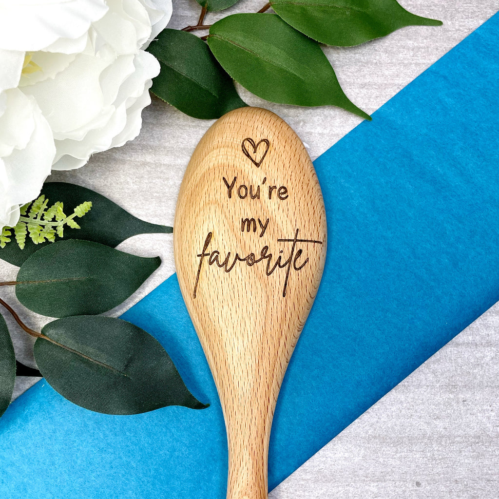 You're my Favorite Wooden Cooking Spoon, Laser Engraved Sweet Baking Spoon image 0