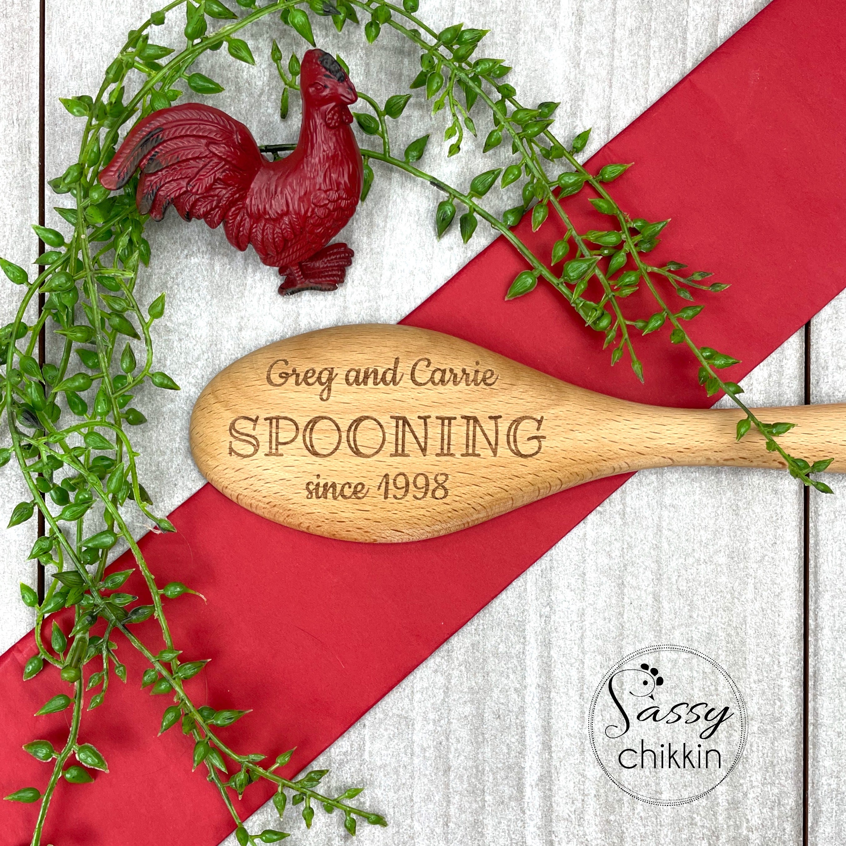 Spooning Since Personalized Anniversary Gift For Couples, Funny Anniversary Gift image 1