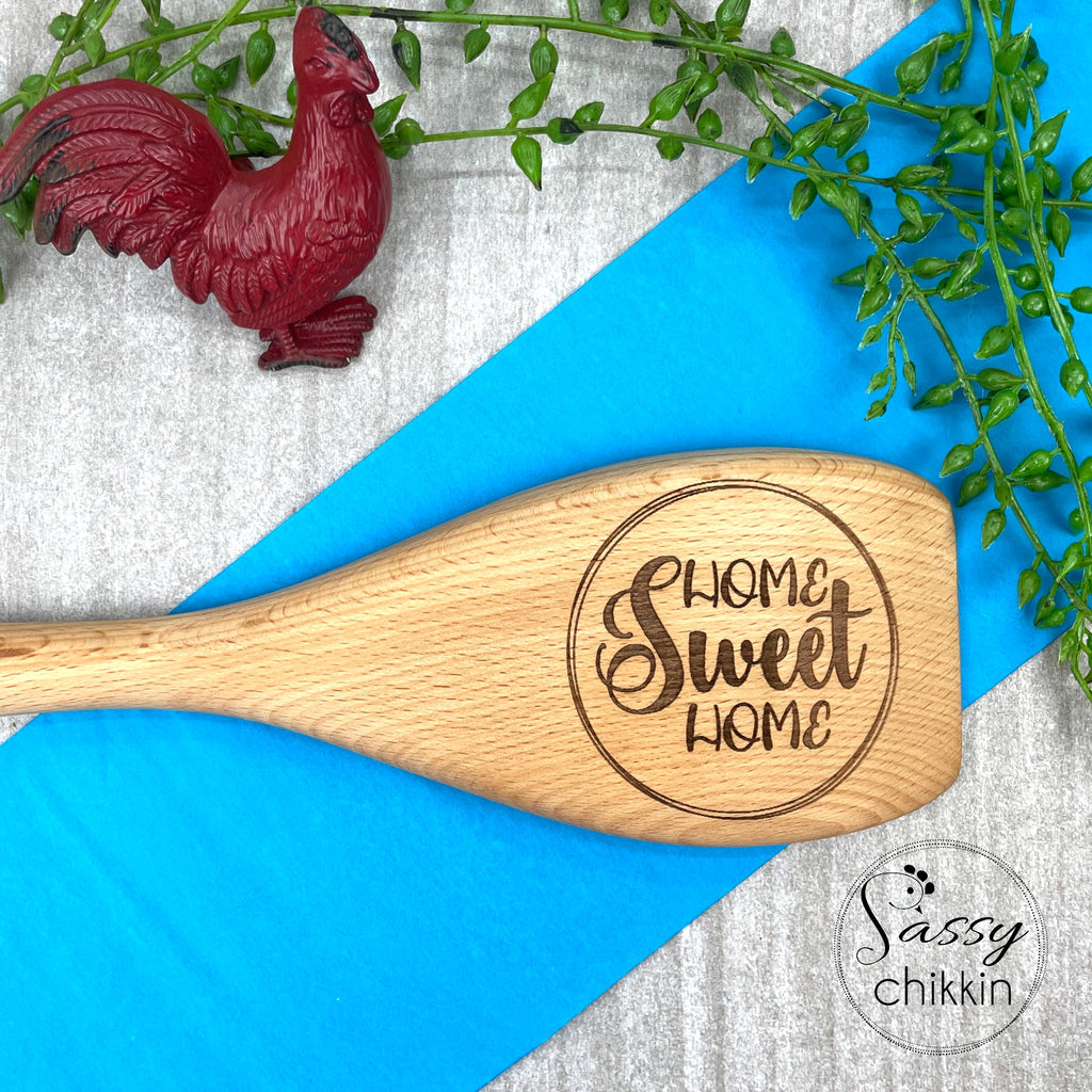 Home Sweet Home Wooden Cooking Utensil, Corporate Realtor Closing Gift, Personal image 1