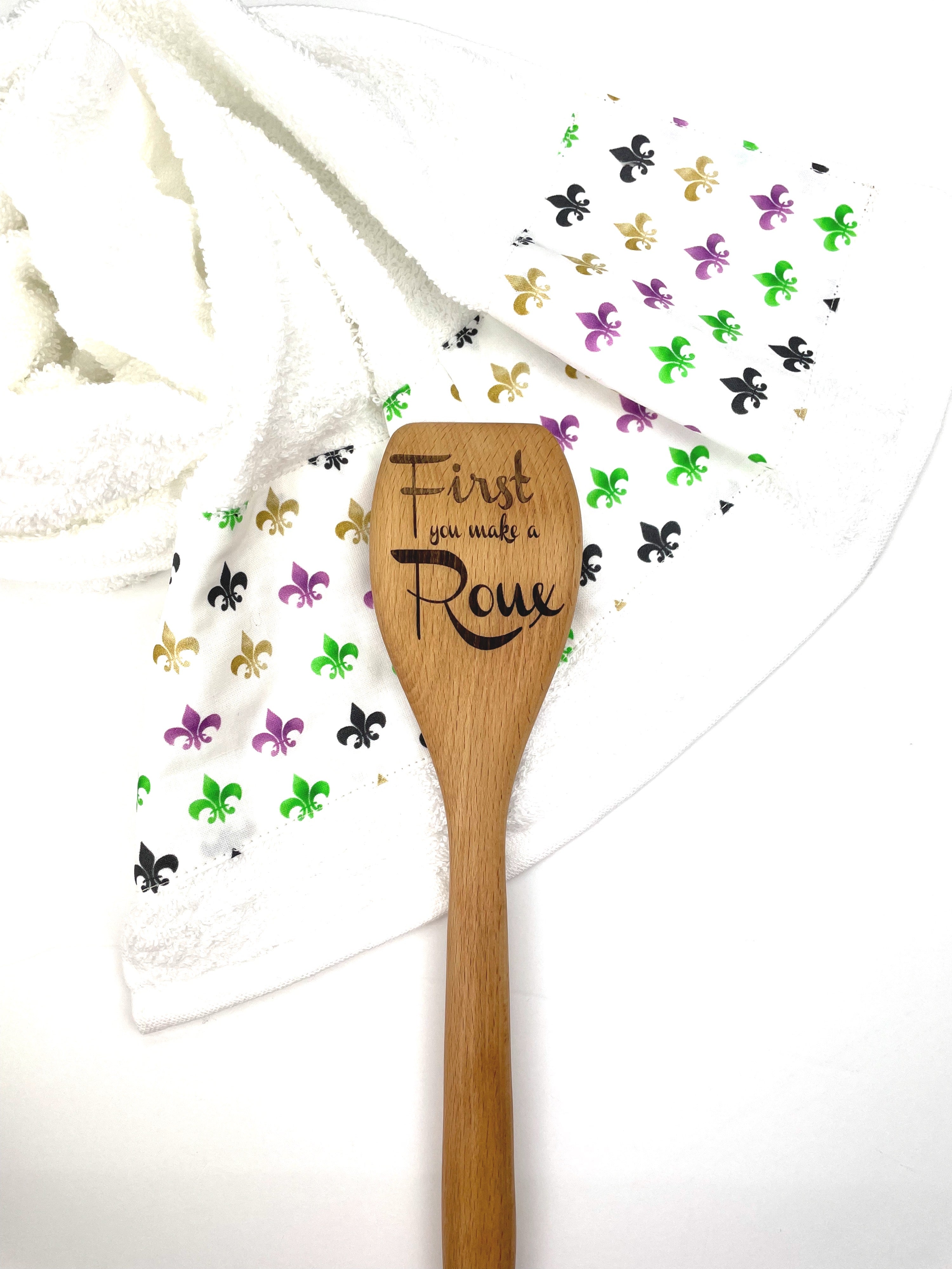 First You Make a Roux Gumbo Spoon, Cajun Cooking Roux Spoon, New Orleans image 1