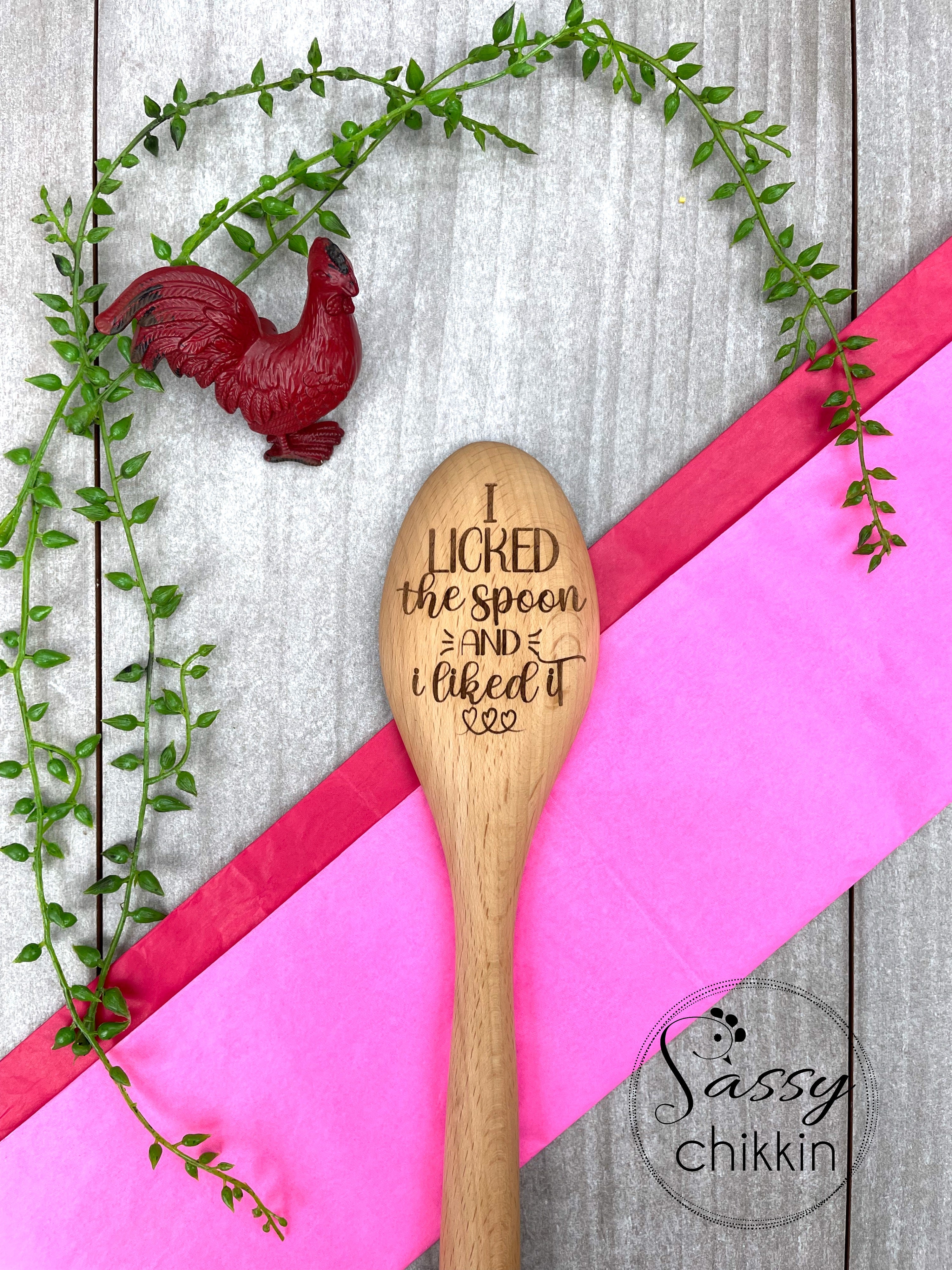 Spoon Licker Rebel set of two Wooden Spoons, I Licked the Spoon and I Liked It image 4