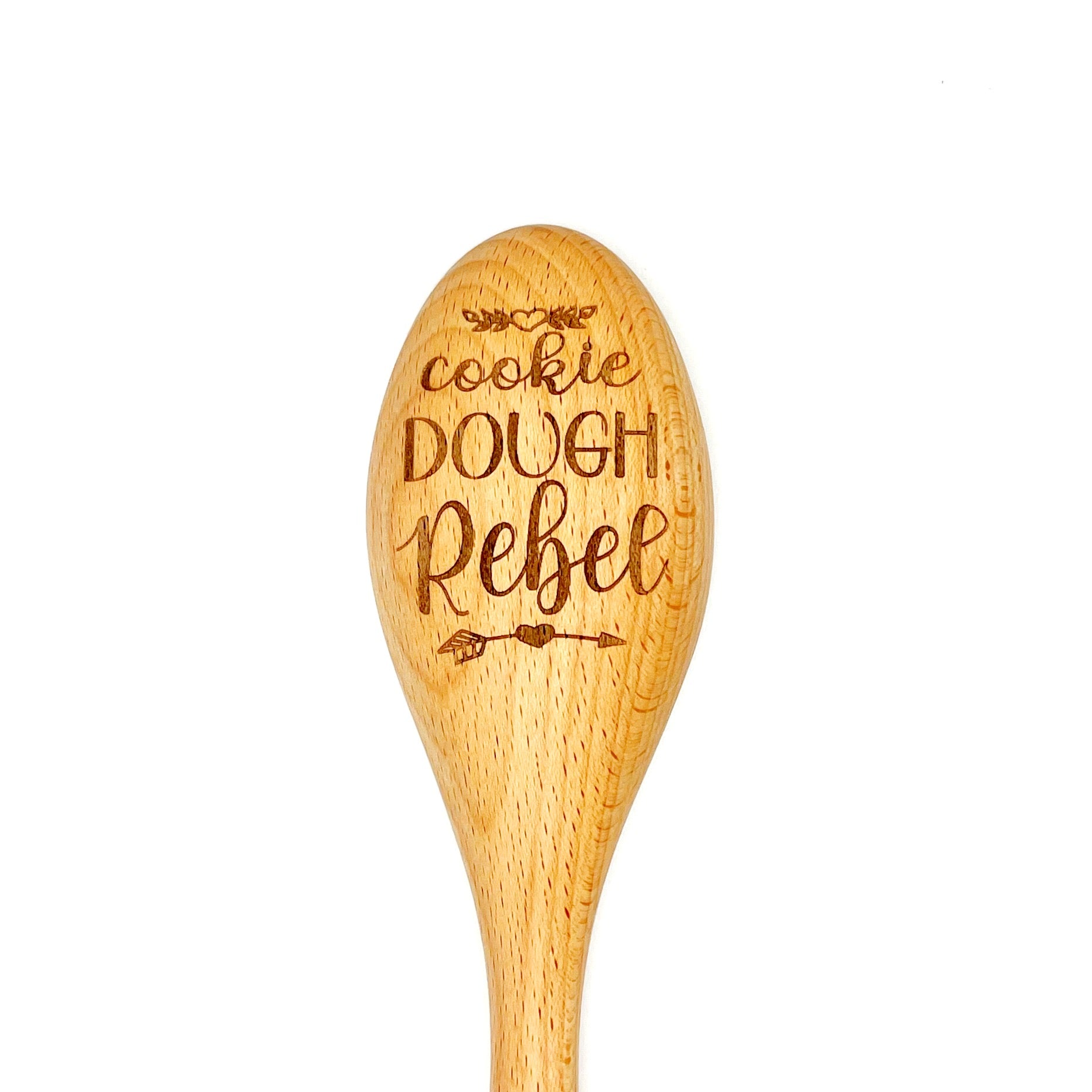 Cookie Dough Rebel Wooden Baking Spoon, Funny Gift for Baker, Laser Engraved image 3