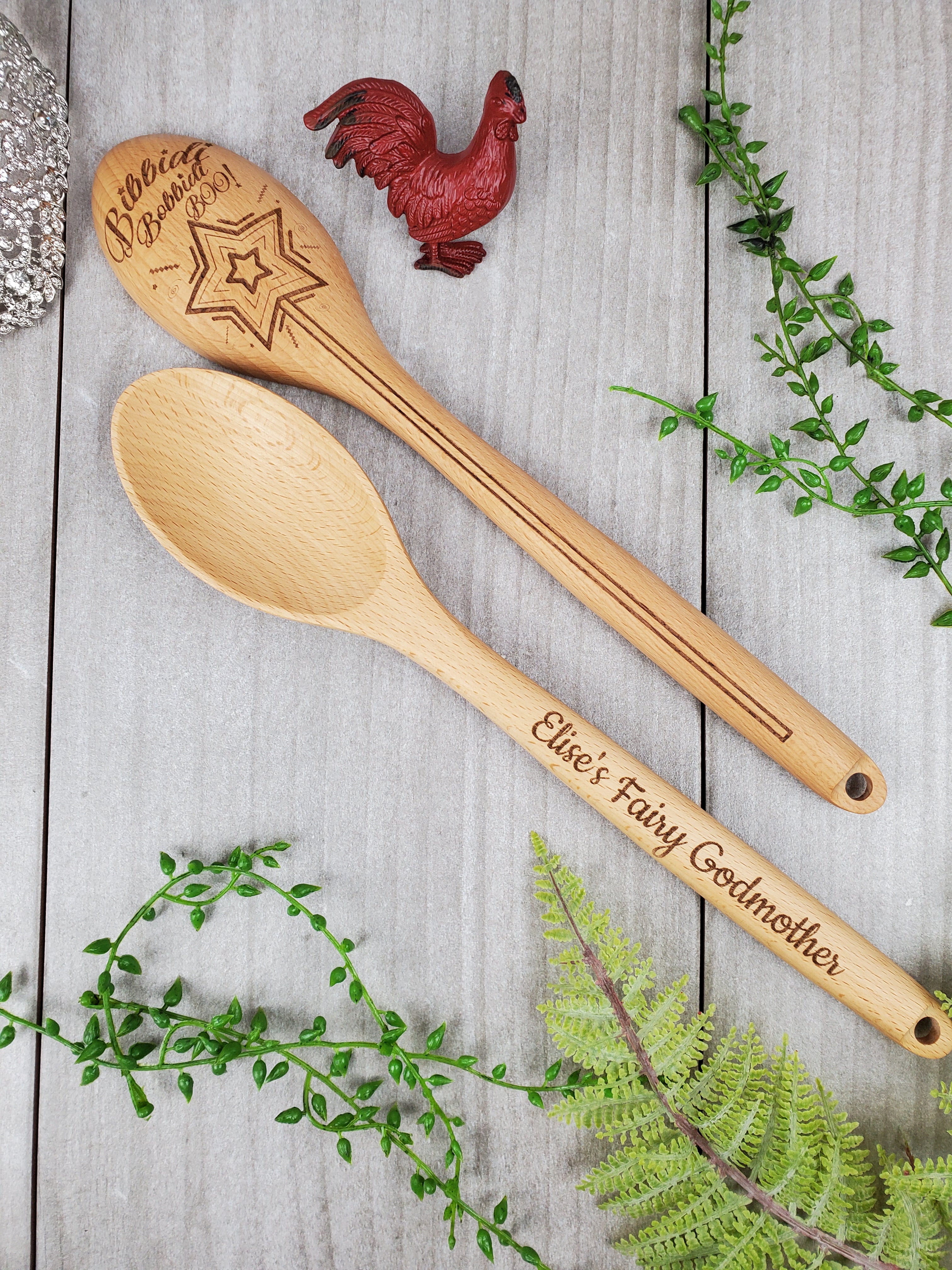Fairy Godmother proposal Bibbidi Bobbidi Boo Magic Wand Wooden Spoon image 1