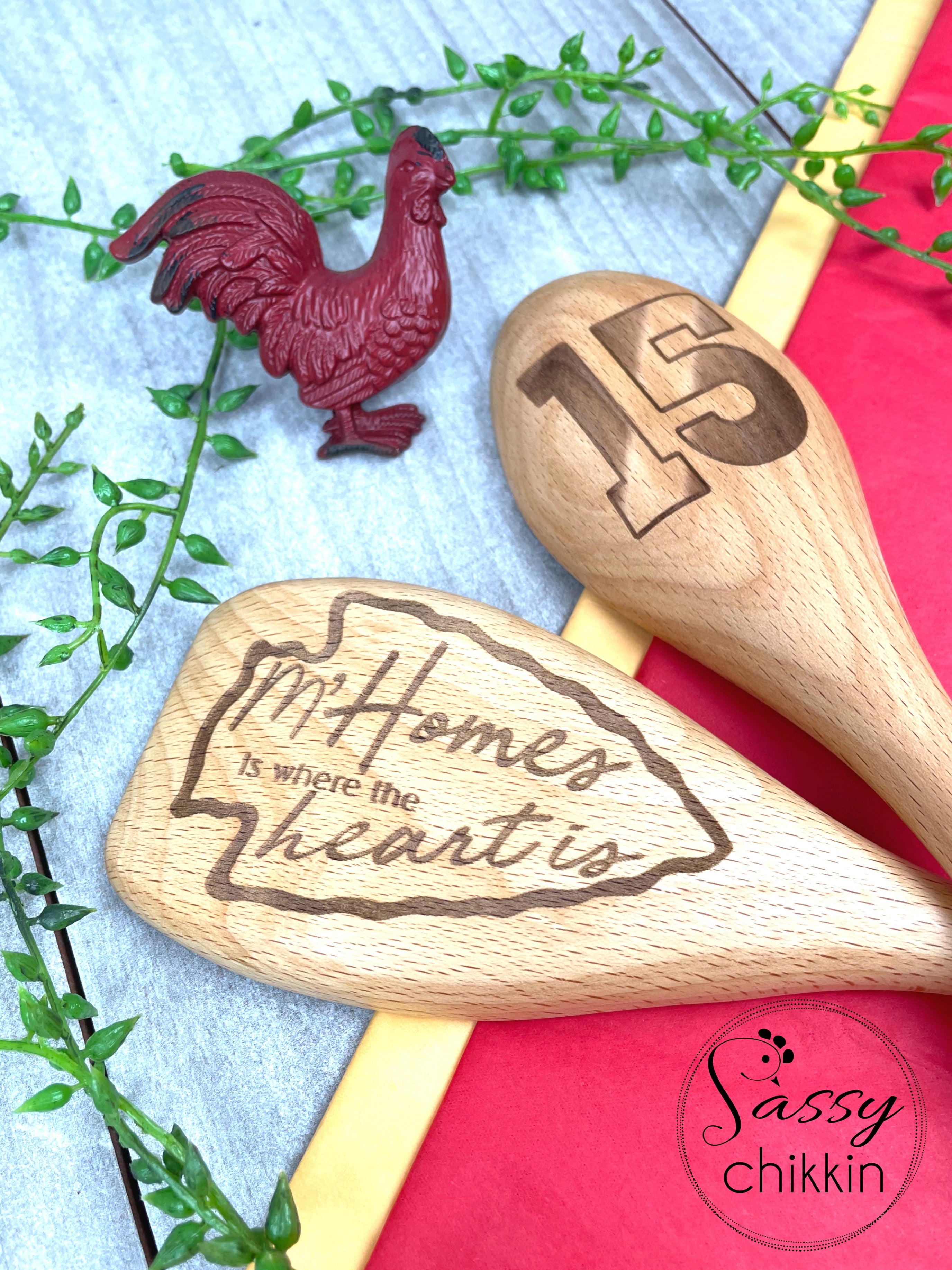 Chiefs Country Mahomes is where the heart is Kansas City Football team spoons image 1