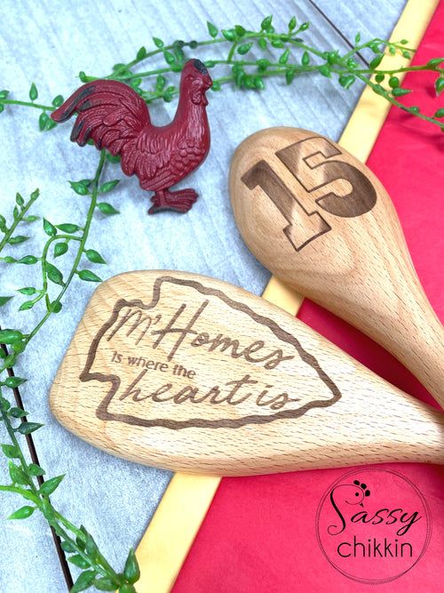 Chiefs Country Mahomes is where the heart is Kansas City Football team spoons image 1