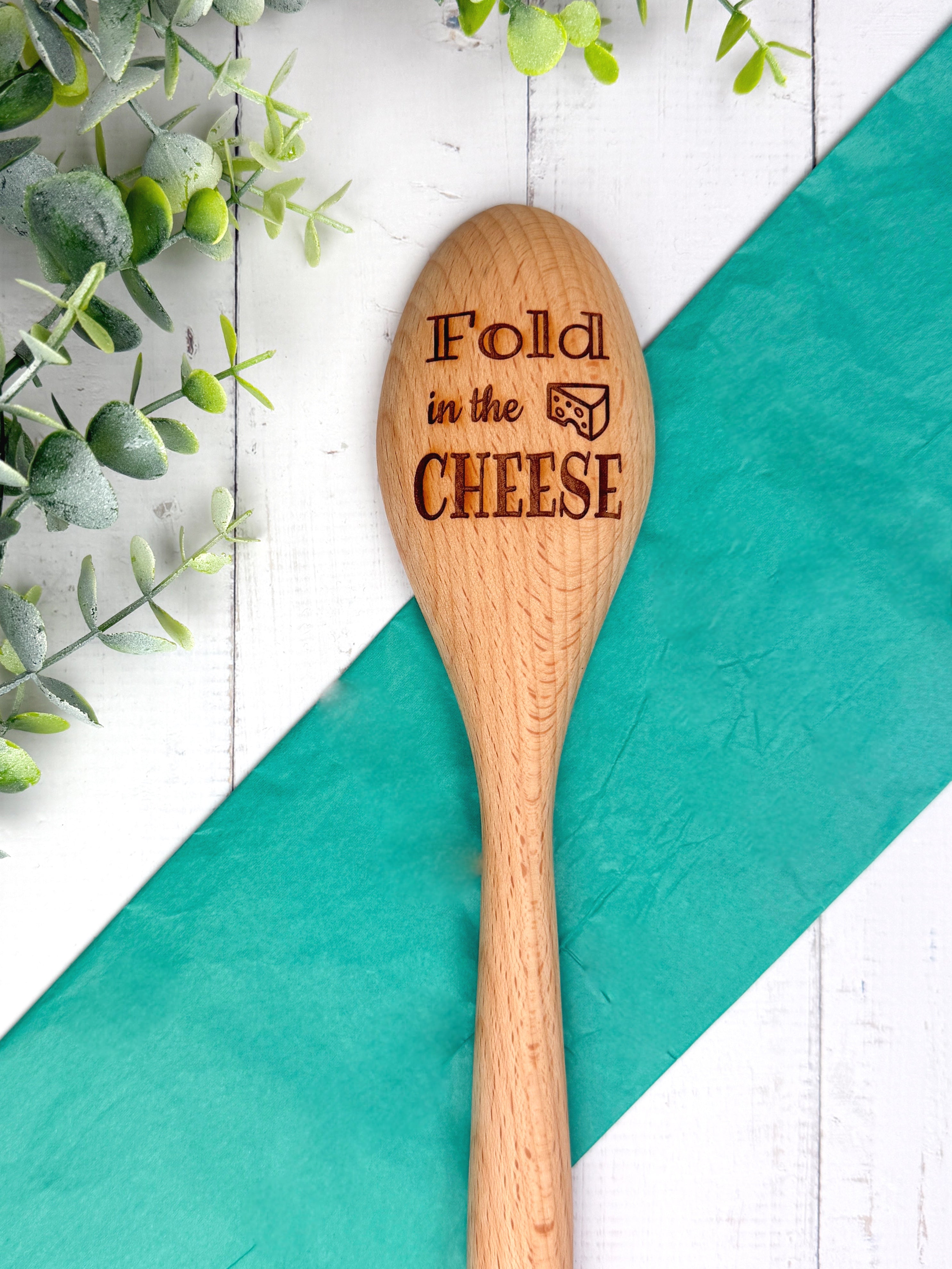 Fold in the Cheese funny wooden spoon gift set