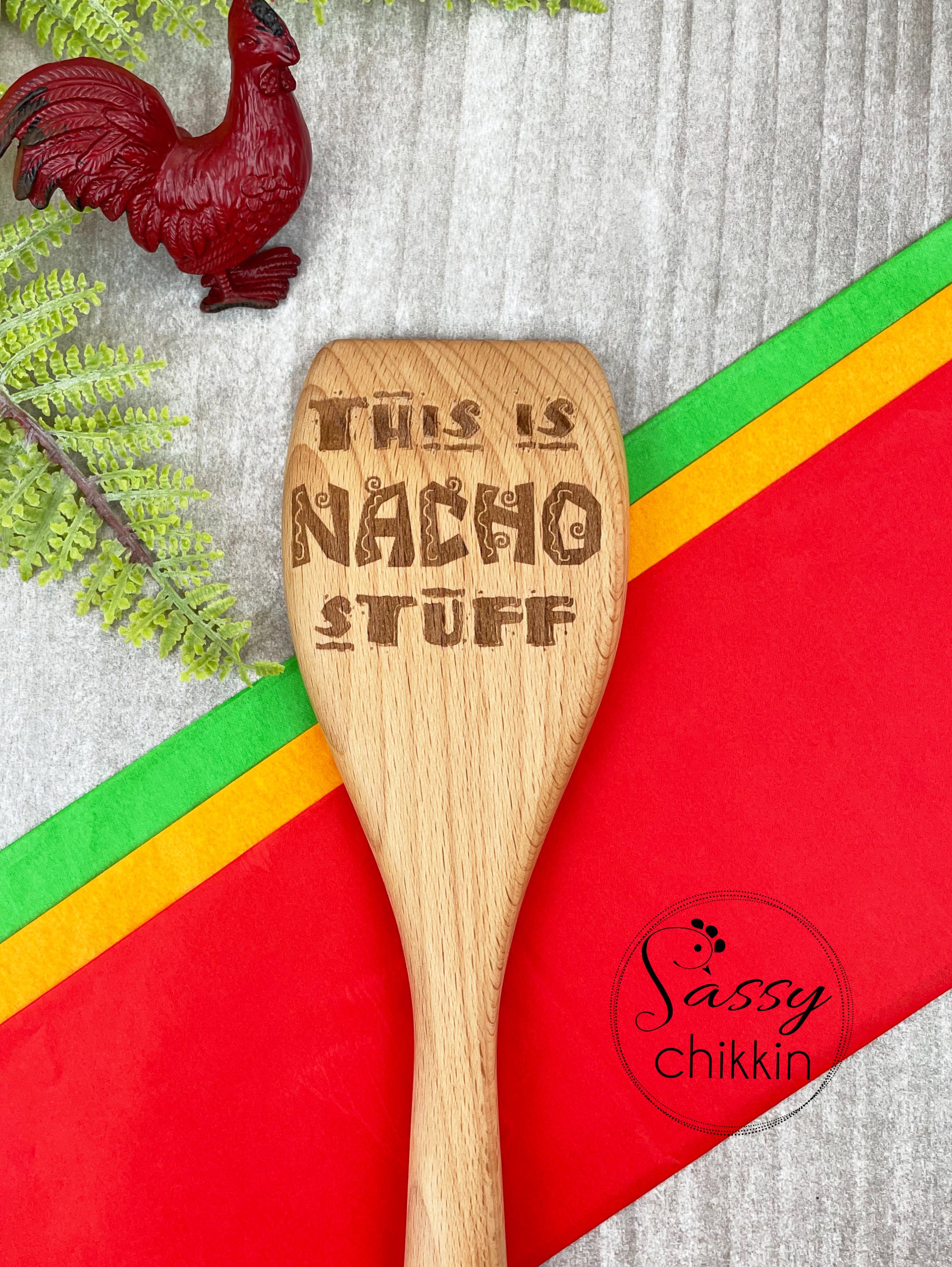 Taco Nacho Gift set of wooden spoons ADD Personalization Taco Bout It Nacho Stuf image 1