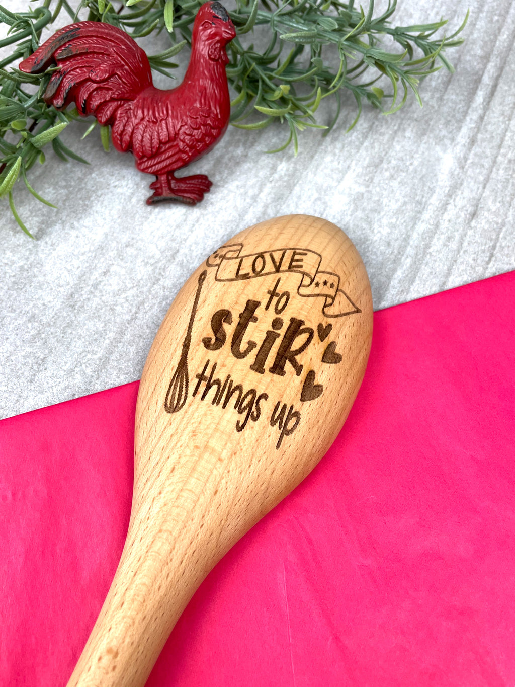 Love to Stir Things Up Laser Engraved Spoon, Funny Gift for Kitchen image 1