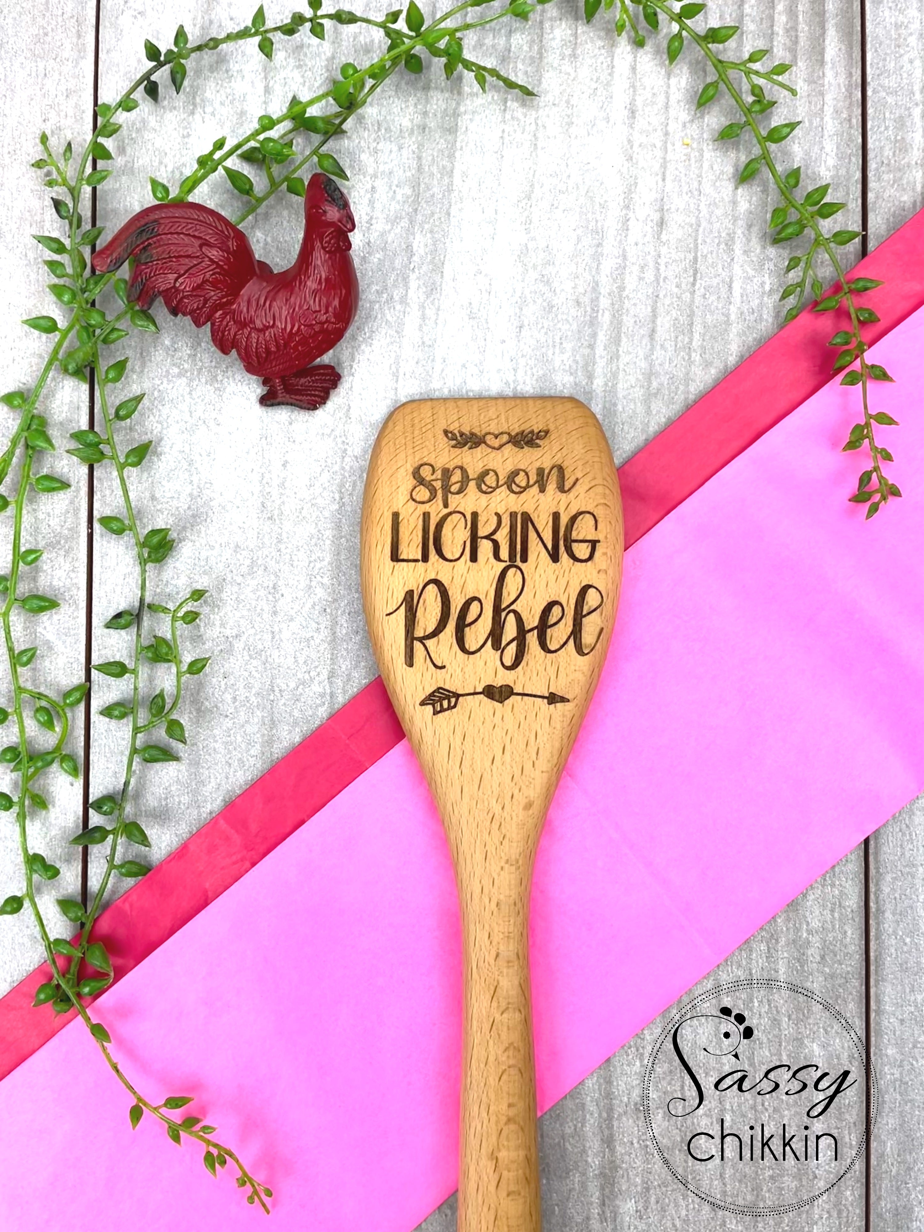 Spoon Licker Rebel set of two Wooden Spoons, I Licked the Spoon and I Liked It image 3
