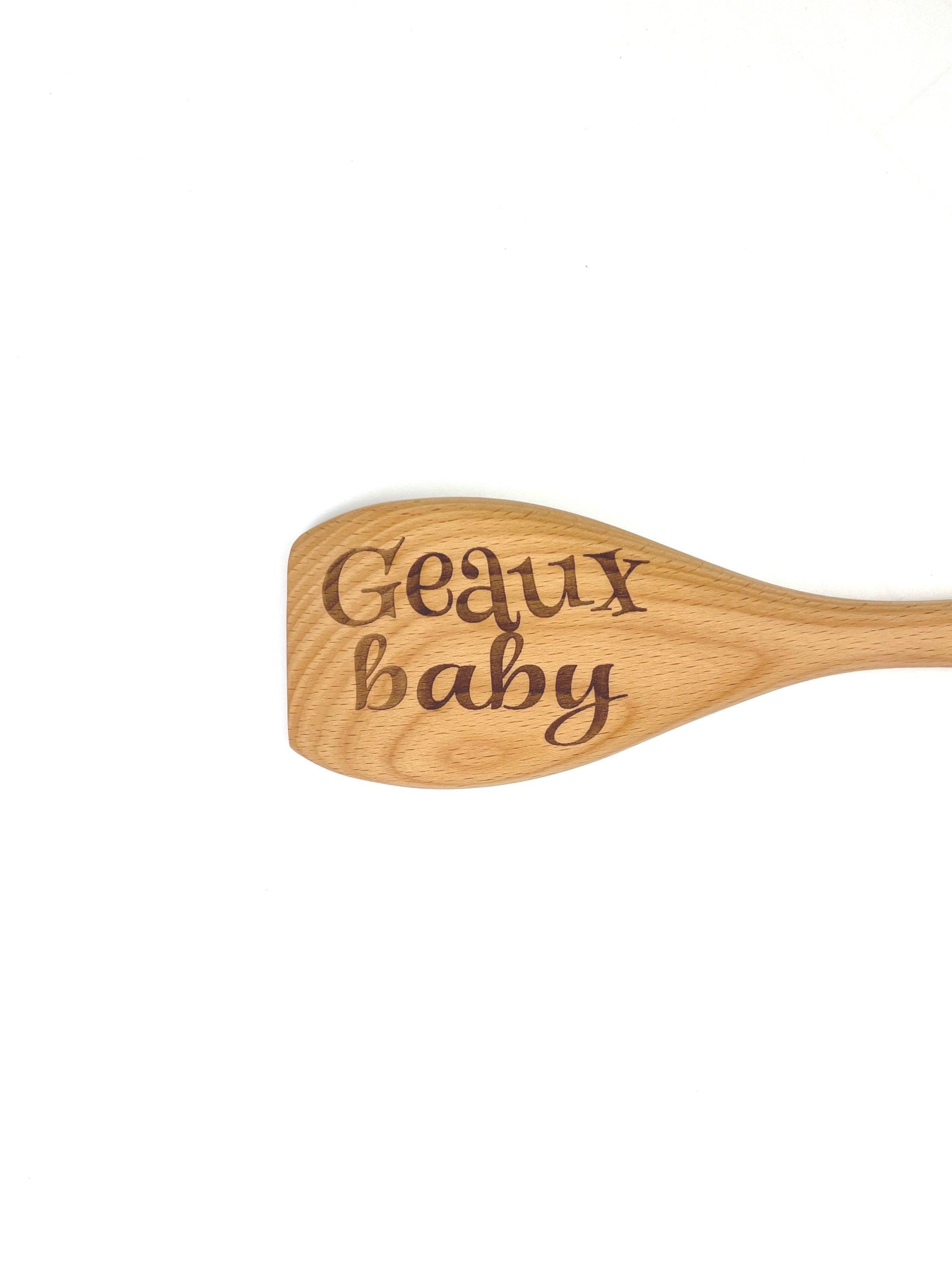 College Cheer Tailgating Spoon, College Football Wooden Spoon, Geaux, Roll, Woo image 7