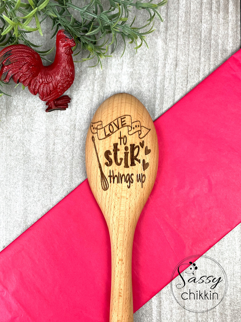 Love to Stir Things Up Laser Engraved Spoon, Funny Gift for Kitchen image 0