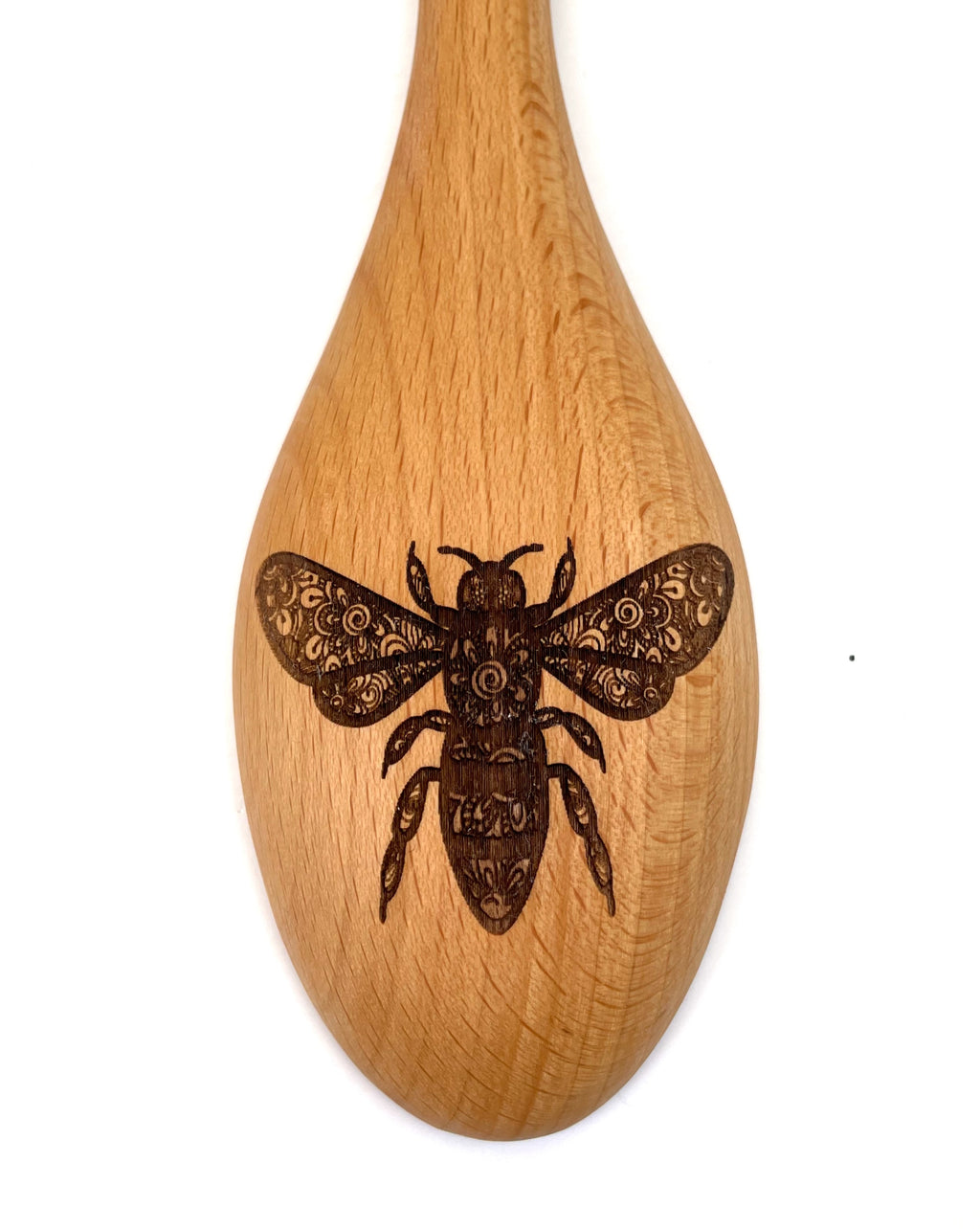 Honey bee mandala zentangle wooden spoon for beekeepers, honey lovers, bees image 3