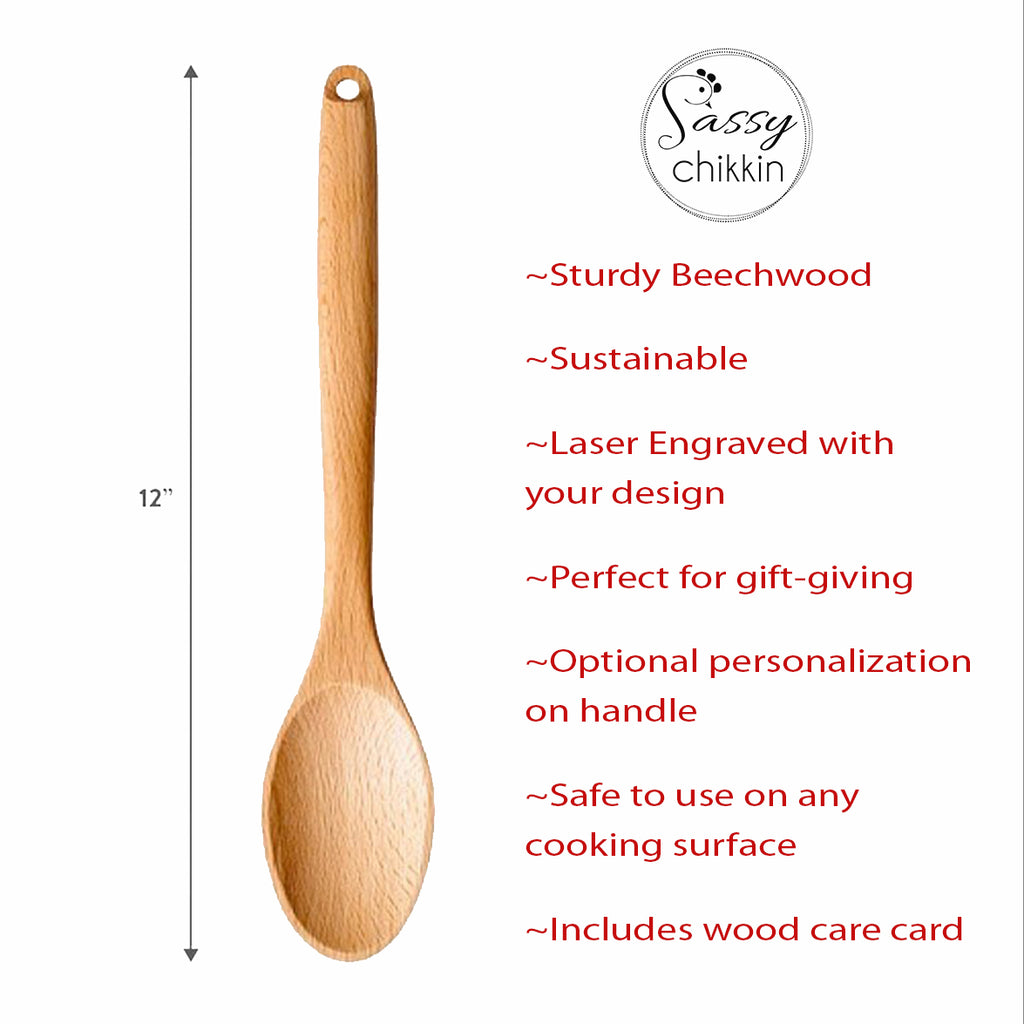 Mommy's Little Helper Wooden Spoon, Funny Gift for Mom image 2