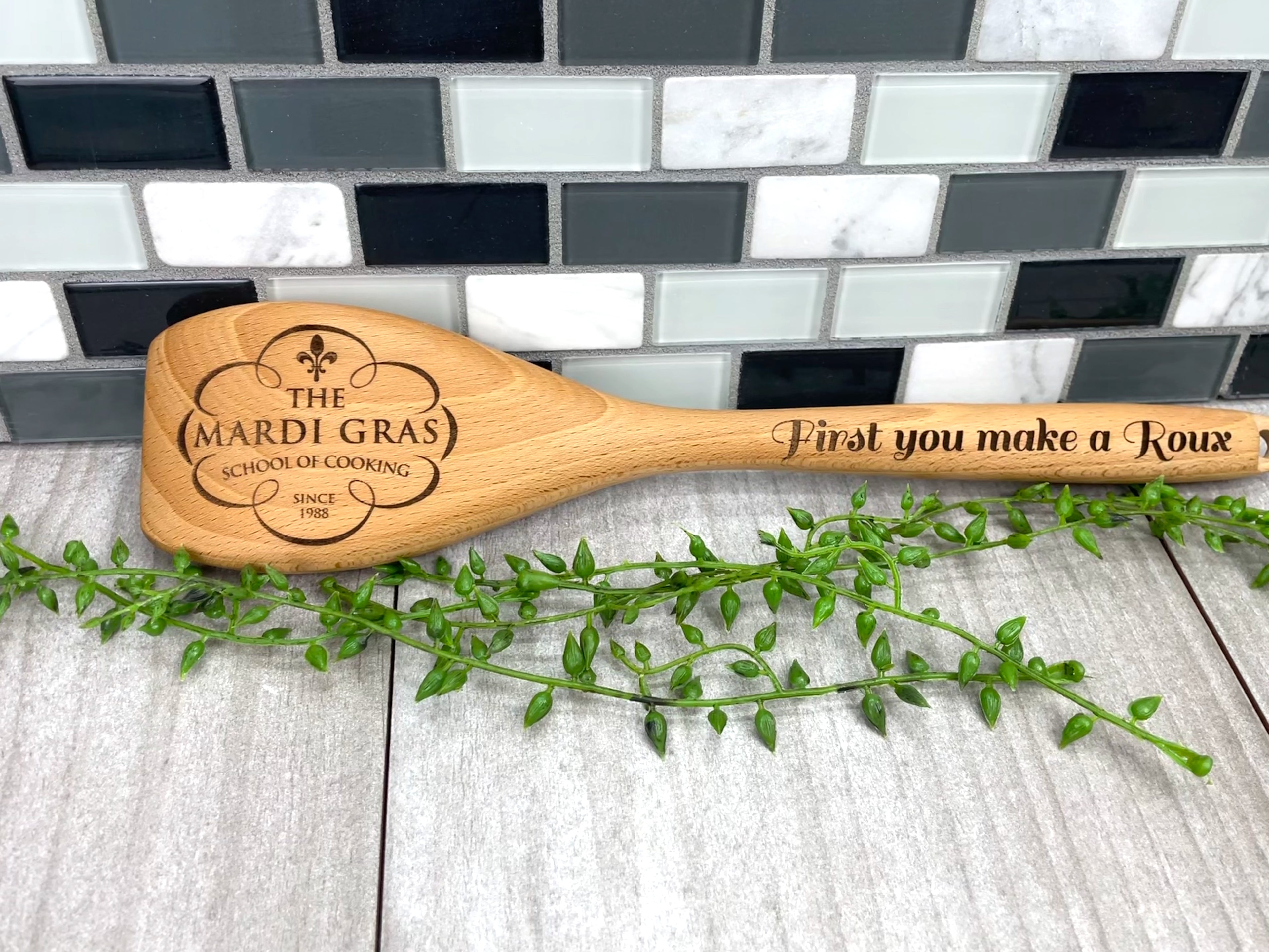 Your Logo Personalized Wooden Spoon, Corporate Giveaway Gift, Logo Gift image 1