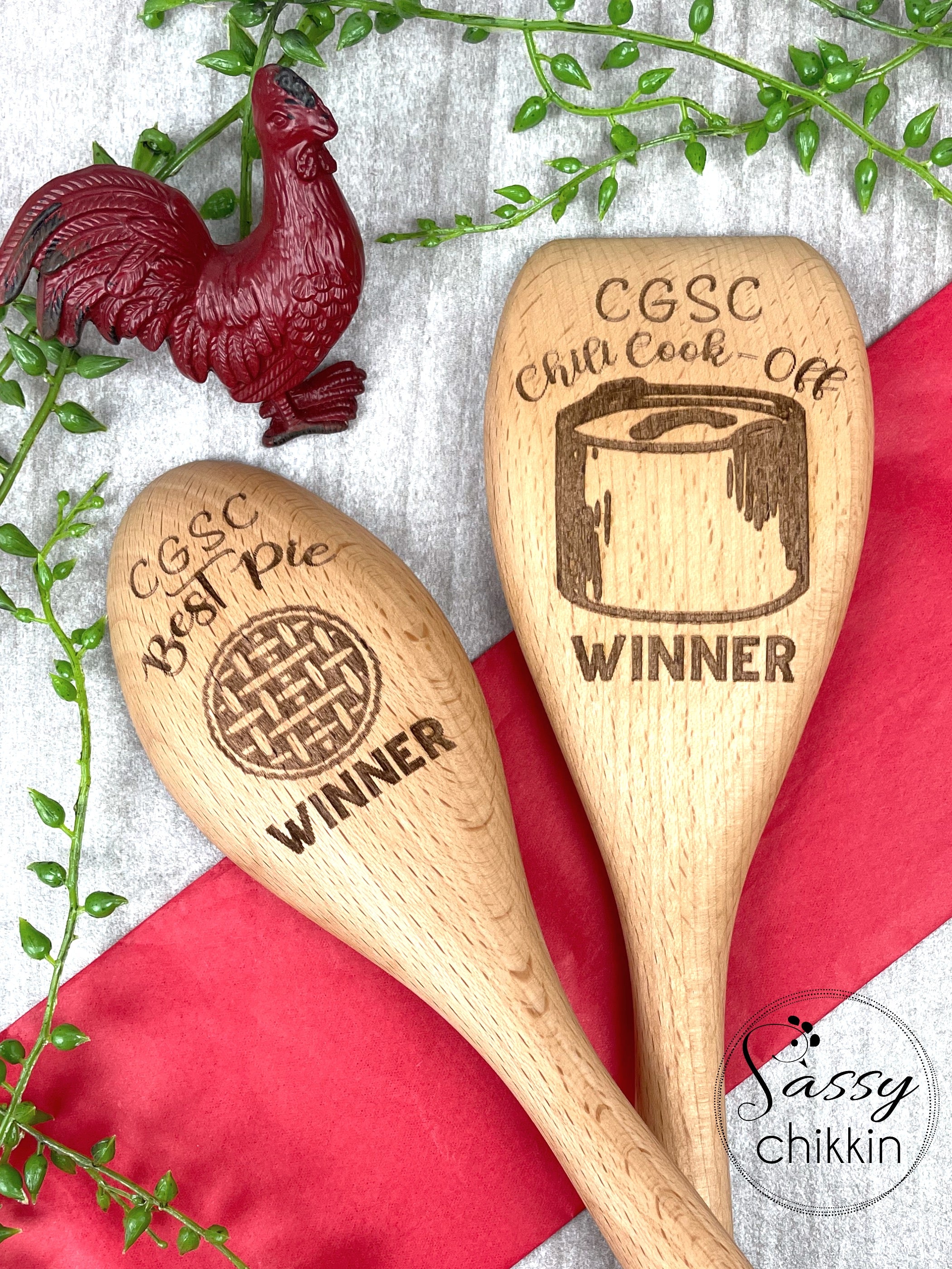 Cook Off Bake Off Trophy Award First Place spoon for Chili or baking competition image 8