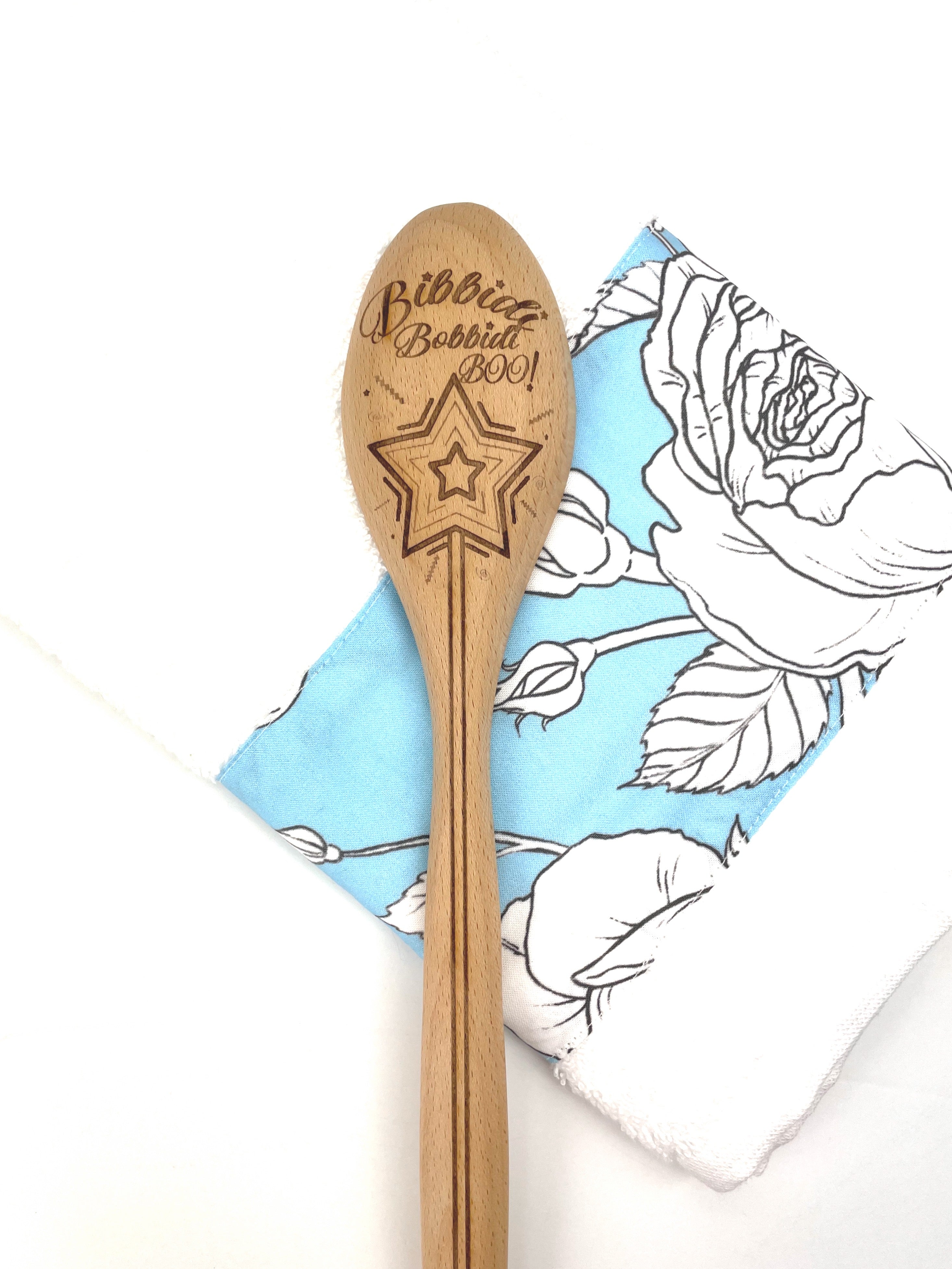 Fairy Godmother Proposal Wooden Spoon and Towel Set, Personalization Available image 2