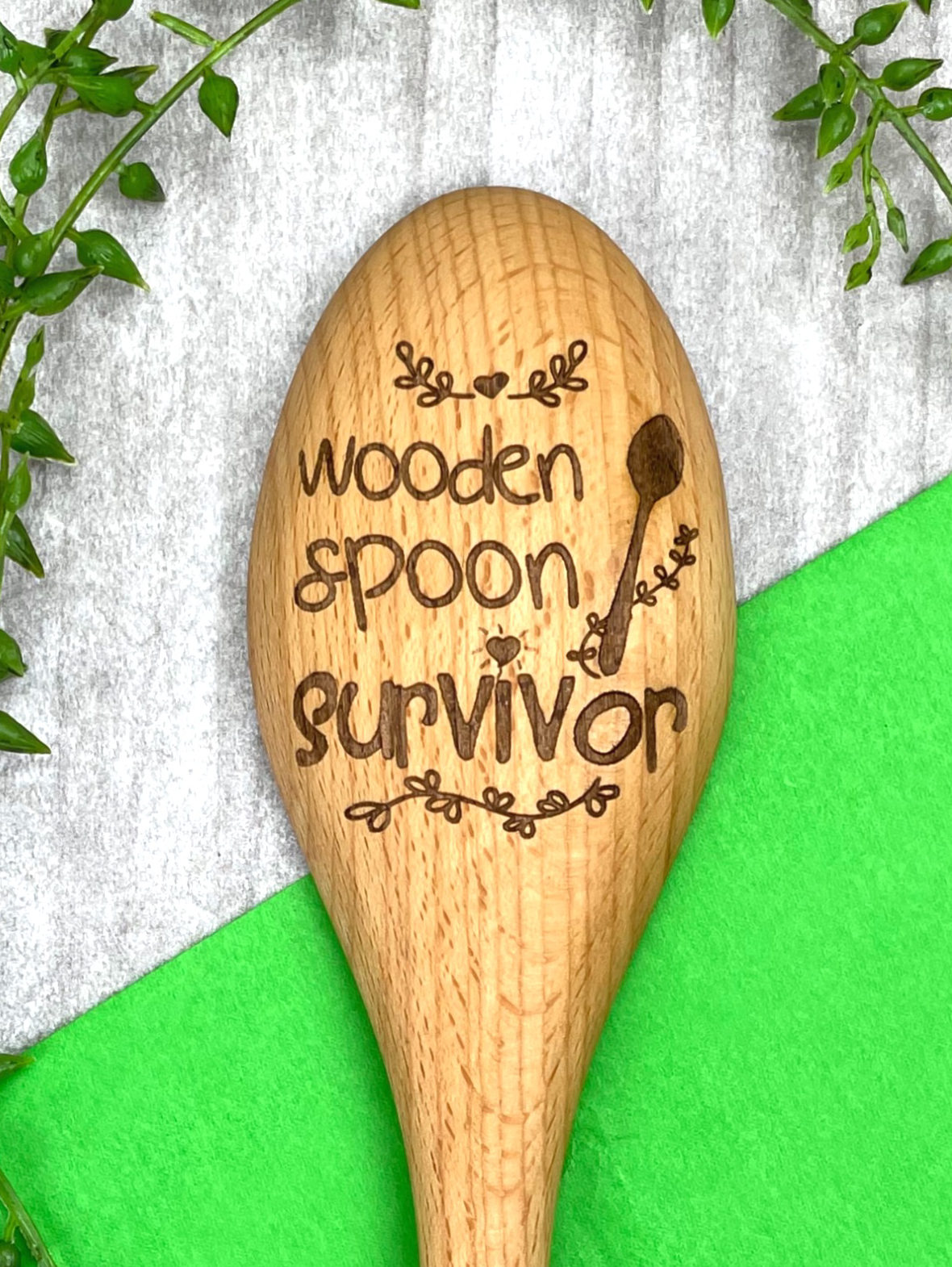 Wooden Spoon Survivor, Funny Wooden Spoon, Gag Gift for Mom, Prank Wooden Spoon image 1