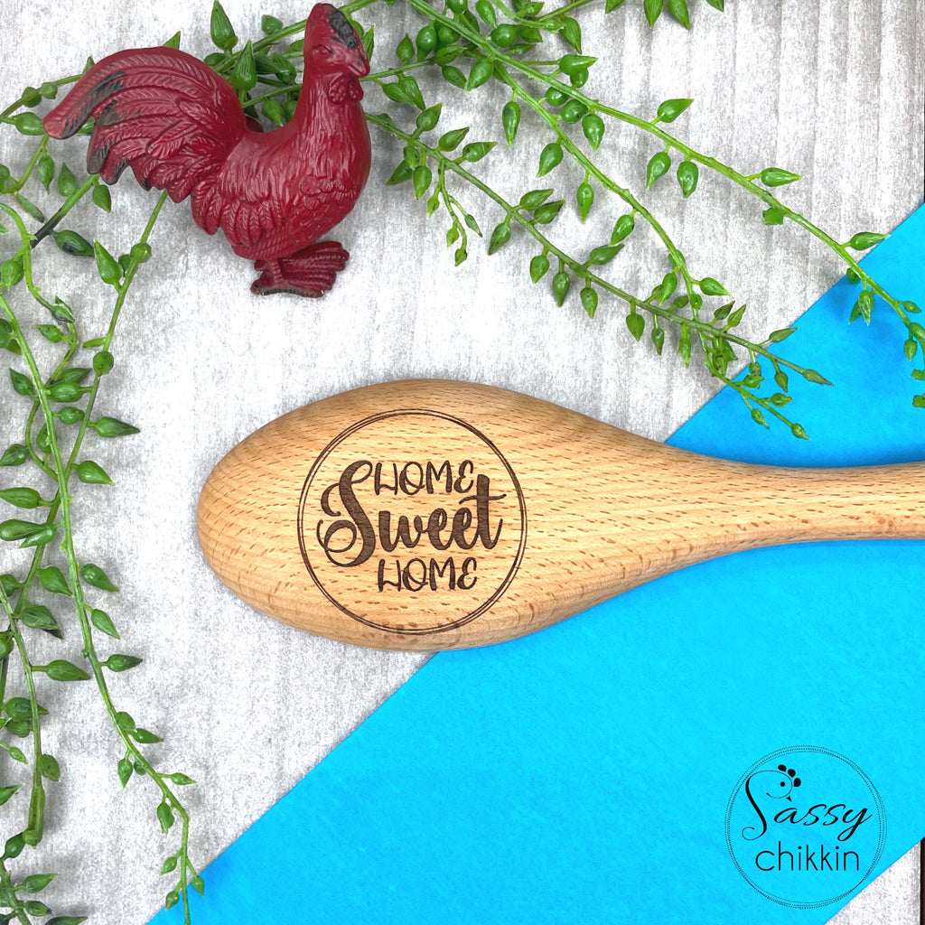 Home Sweet Home Wooden Cooking Utensil, Corporate Realtor Closing Gift, Personal image 0