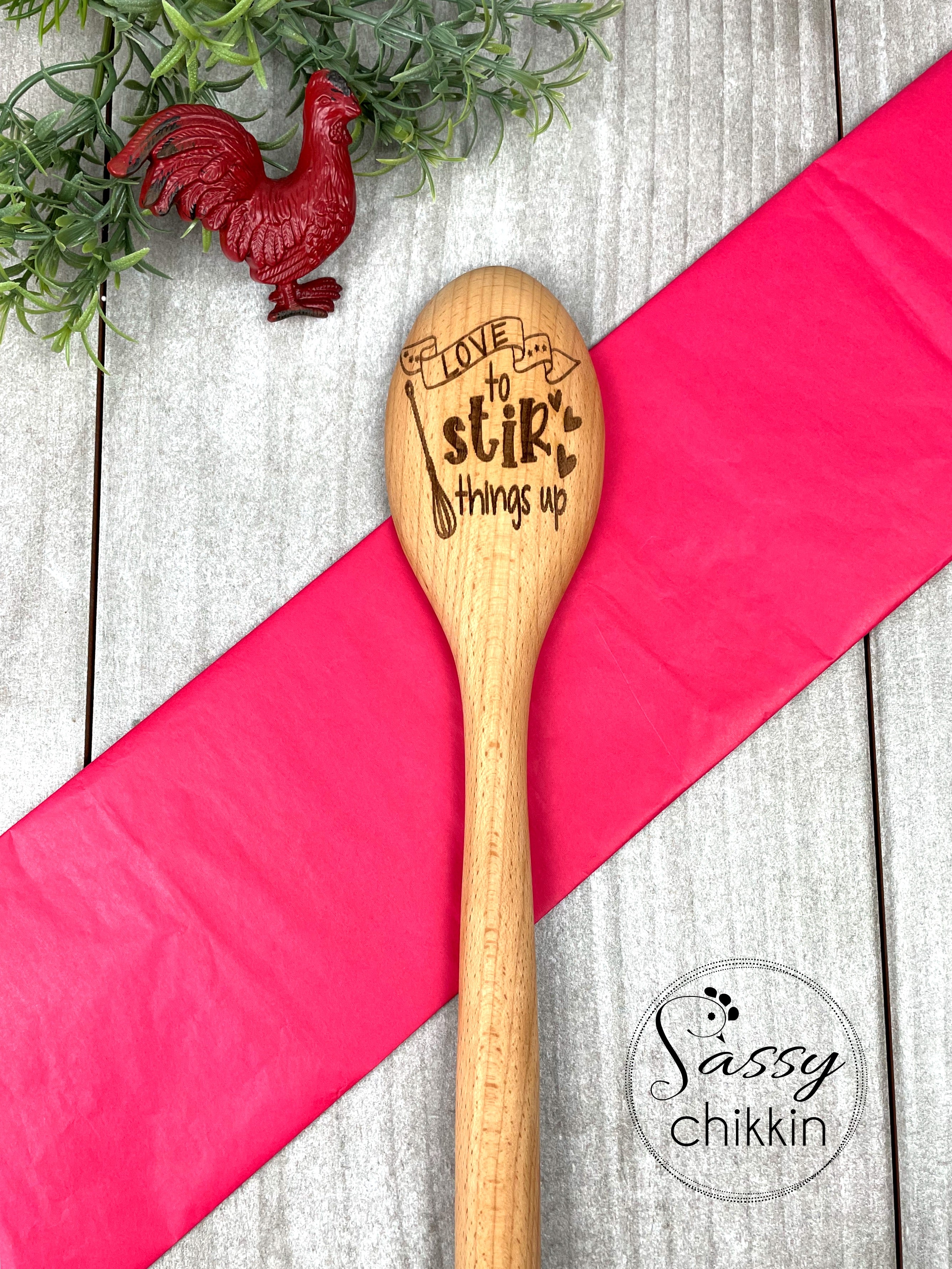 Love to Stir Things Up Laser Engraved Spoon, Funny Gift for Kitchen image 3