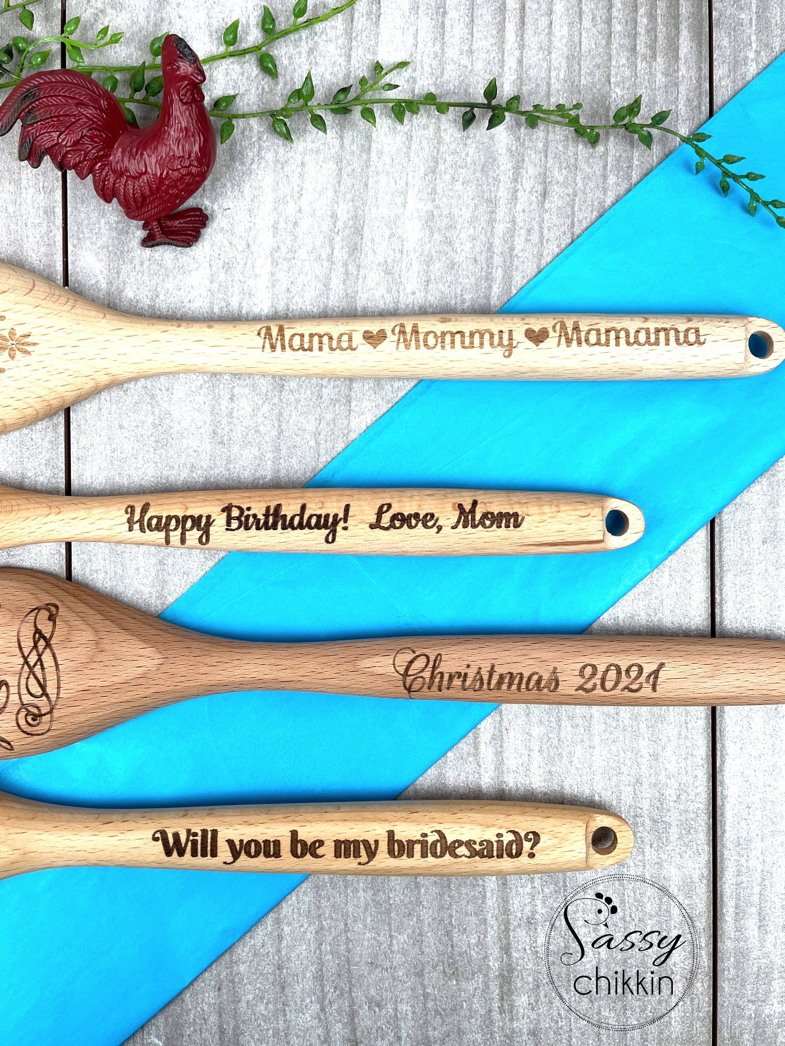 Made With Love Personalized Wooden Spoon, Personalized Gift for Mom, Dad image 6