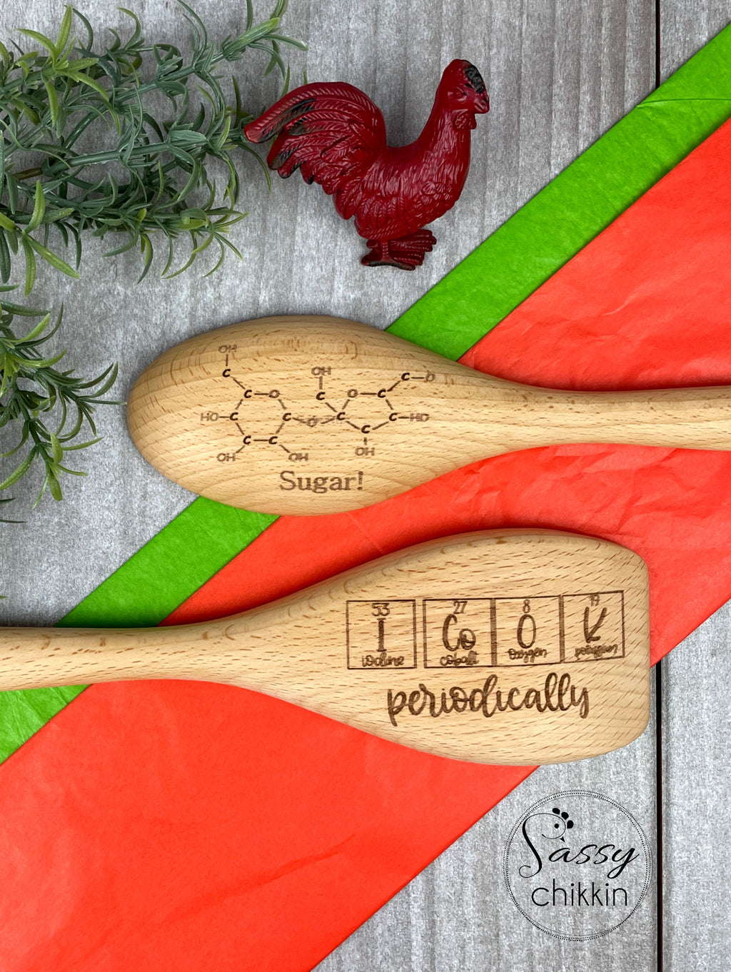 I Cook Periodically Science Teacher Gift, Funny Wooden Spoon, Chemistry Periodic image 1