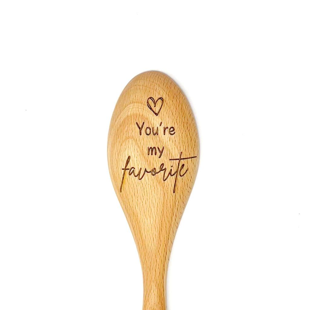 You're my Favorite Wooden Cooking Spoon, Laser Engraved Sweet Baking Spoon image 2
