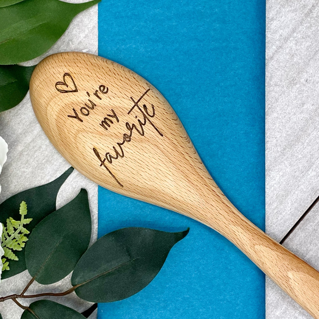 You're my Favorite Wooden Cooking Spoon, Laser Engraved Sweet Baking Spoon image 1